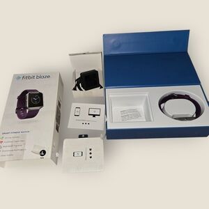 Fitbit Blaze Smart Fitness Watch - Plum Size L